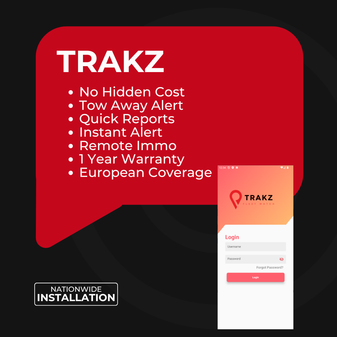 Trakz Fleet Tracker with Immobilisation 